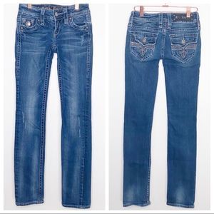 Rock Revival Tori Straight Leg Back Pocket Flap Western Women’s Size 25